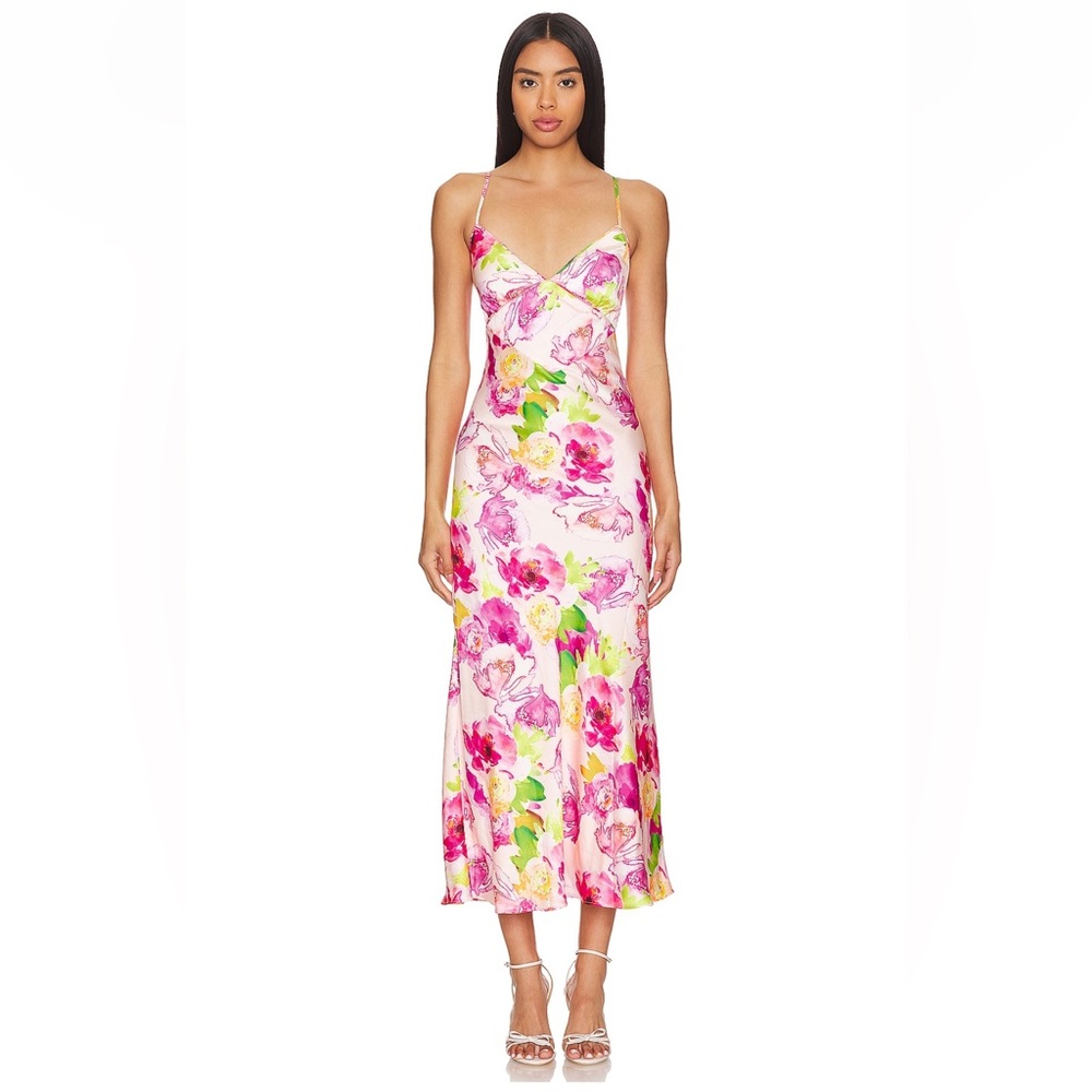 Bardot Malinda Slip Dress in Water Floral, size 4 NWT